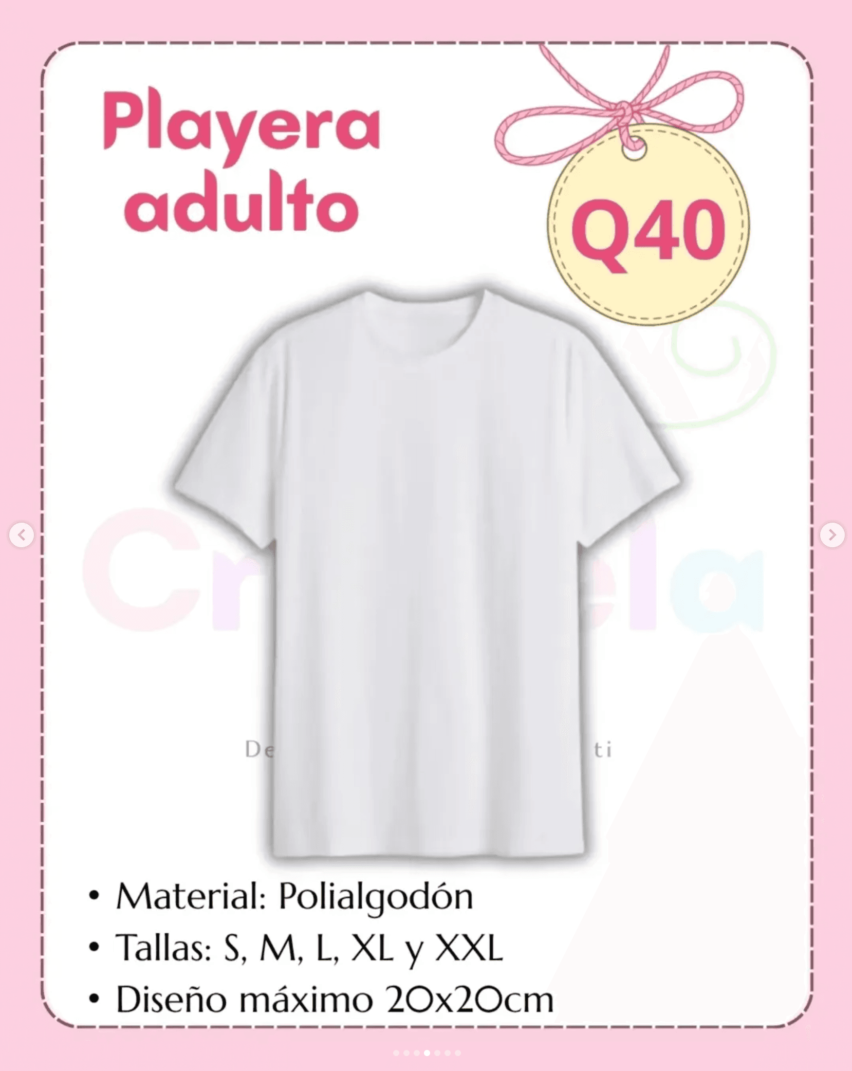 Playera adulto